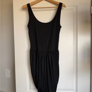 Elegant White Draped Women's Dress